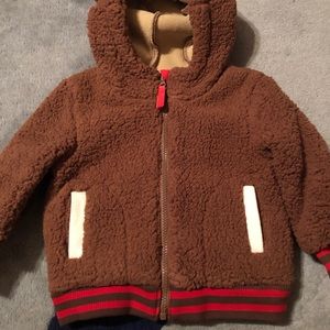 NWOT Toddler Boy Bear Fleece Jacket